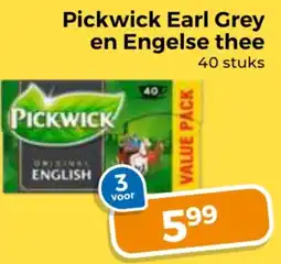 Trekpleister Pickwick Earl Grey en Engelse thee aanbieding