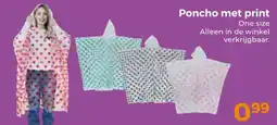 Trekpleister Poncho met print aanbieding