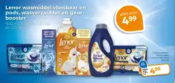 Trekpleister Lenor wasmiddel vloeibaar en pods, wasverzachter en geur booster aanbieding