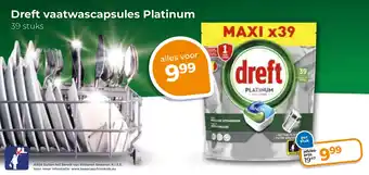 Trekpleister Dreft vaatwascapsules Platinum aanbieding