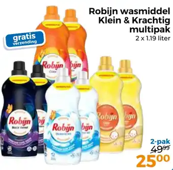 Trekpleister Robijn wasmiddel Klein & Krachtig multipak aanbieding