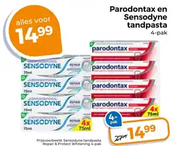 Trekpleister Parodontax en Sensodyne tandpasta aanbieding