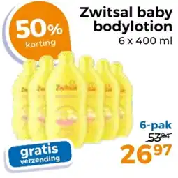 Trekpleister Zwitsal baby bodylotion aanbieding