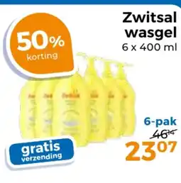 Trekpleister Zwitsal wasgel aanbieding