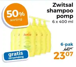 Trekpleister Zwitsal shampoo pomp aanbieding