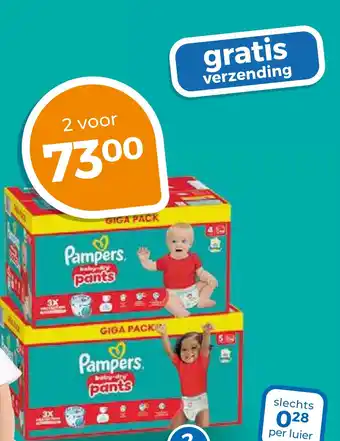 Trekpleister Pampers luiers aanbieding
