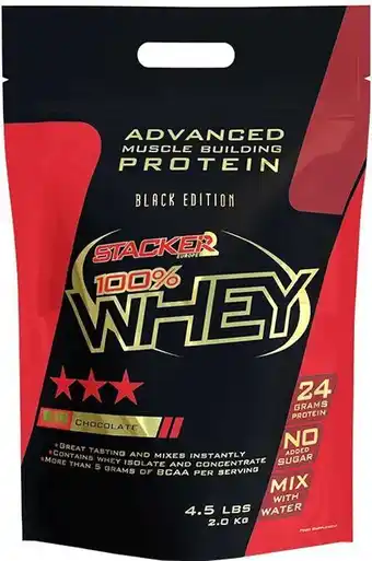 Bol.com Stacker 2 100% Whey Aardbei - 909 gram - Eiwitshake aanbieding