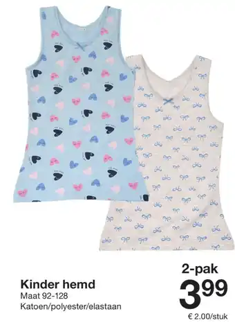 Zeeman Kinder hemd aanbieding