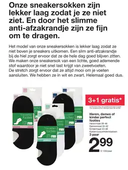 Zeeman Heren, dames of kinder perfect footies aanbieding