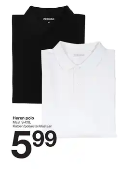 Zeeman Heren polo aanbieding