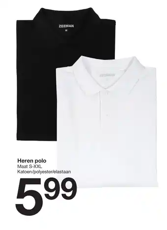 Zeeman Heren polo aanbieding