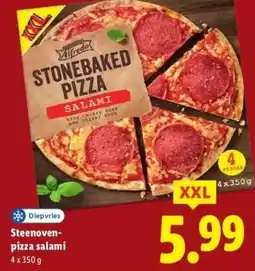 Lidl Diepvries Steenoven- pizza salami aanbieding