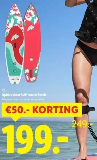 Lidl Opblaasbaar SUP-board Exotic aanbieding