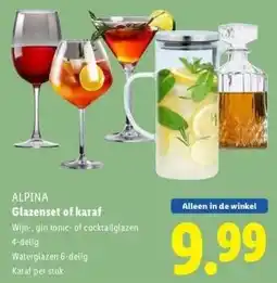 Lidl Glazenset of karaf aanbieding