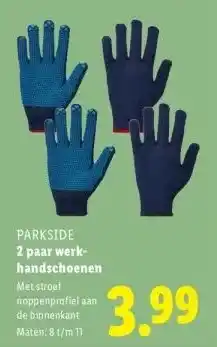 Lidl 2 paar werk- handschoenen aanbieding