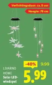 Lidl Solar LED- windspel aanbieding