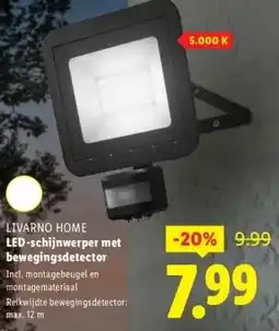 Lidl LED-schijnwerper met bewegingsdetector aanbieding