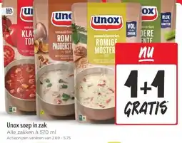 Jumbo Unox soep in zak aanbieding