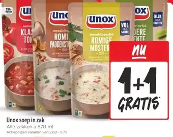 Jumbo Unox soep in zak aanbieding