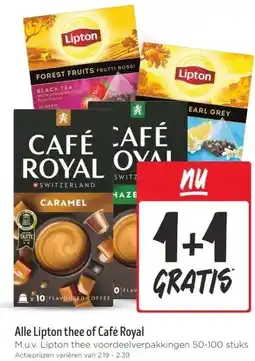 Jumbo Alle Lipton thee of Café Royal aanbieding