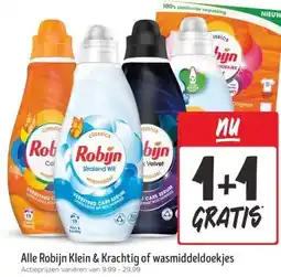Jumbo Alle Robijn Klein & Krachtig of wasmiddeldoekjes aanbieding