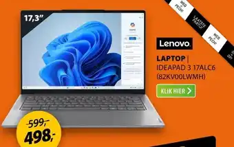 Expert Lenovo IdeaPad 3 17ALC6 (82KV00LWMH) aanbieding