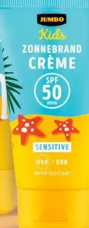 Jumbo Jumbo kids zonnebrand crème SPF 50 sensitive aanbieding