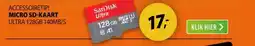 Expert SanDisk MicroSDXC Ultra 128GB 140mb/s C10 - SDA UHS-I aanbieding