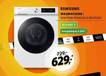 Expert Samsung BESPOKE SuperSpeed 7000-serie WW11DB7B34GW aanbieding