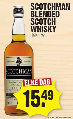 Super Dirck 3 SCOTCHMAN BLENDED SCOTCH WHISKY aanbieding