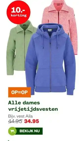 Welkoop Alle dames vrijetijdsvesten aanbieding