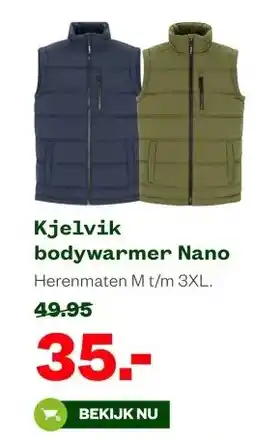 Welkoop Kjelvik bodywarmer Nano aanbieding