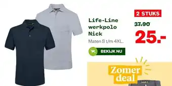 Welkoop Life-Line werkpolo Nick aanbieding