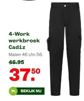 Welkoop 4-Work werkbroek Cadiz aanbieding