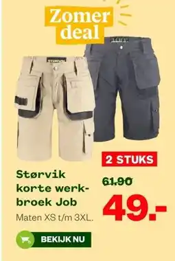 Welkoop Størvik korte werk- broek Job aanbieding