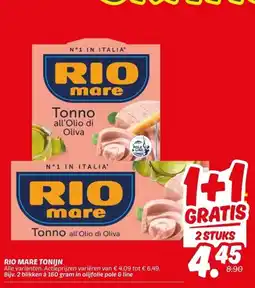 Dekamarkt RIO MARE TONIJN aanbieding