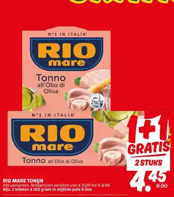 Dekamarkt Rio mare tonijn aanbieding