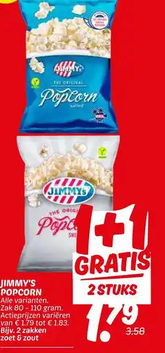 Dekamarkt Jimmy's popcorn aanbieding