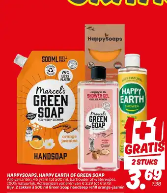 Dekamarkt Happysoaps, happy earth of green soap aanbieding