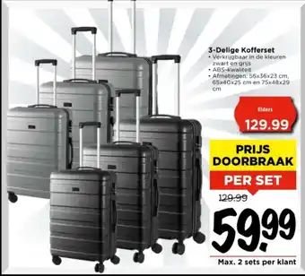 Vomar Voordeelmarkt 3-Delige Kofferset aanbieding