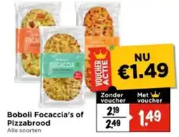 Vomar Voordeelmarkt Boboli Focaccia's of Pizzabrood aanbieding