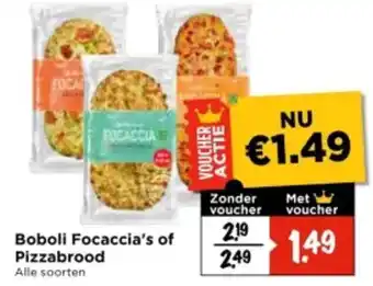 Vomar Voordeelmarkt Boboli Focaccia's of Pizzabrood aanbieding
