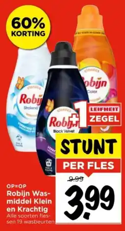 Vomar Voordeelmarkt Robijn Was middel Klein en Krachtig aanbieding