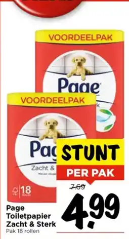 Vomar Voordeelmarkt Page Toiletpapier Zacht & Sterk aanbieding