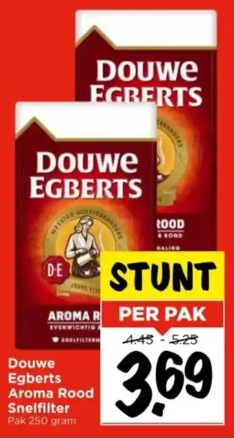 Vomar Voordeelmarkt Douwe Egberts Aroma Rood Snelfilter aanbieding