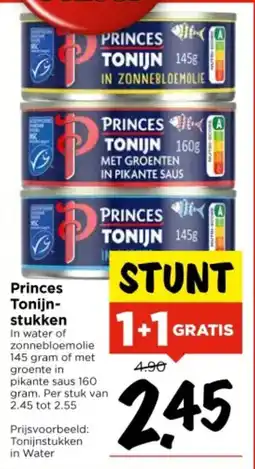 Vomar Voordeelmarkt Princes Tonijn stukken aanbieding