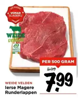 Vomar Voordeelmarkt lerse Magere Runderlappen aanbieding