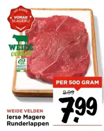 Vomar Voordeelmarkt lerse Magere Runderlappen aanbieding