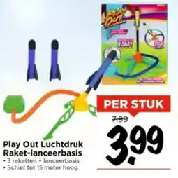 Vomar Voordeelmarkt Play Out Luchtdruk Raket lanceerbasis aanbieding
