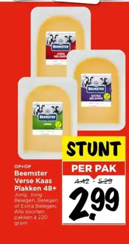 Vomar Voordeelmarkt Beemster Verse Kaas Plakken 48+ aanbieding